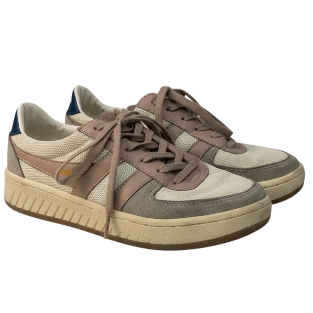 GOLA Grand Slam Mesh Sneakers Pink Grey Cream Size 7 EUC Classic Casual120